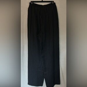 Black Striped Women’s Pants size small tag is gone but shows measurements
